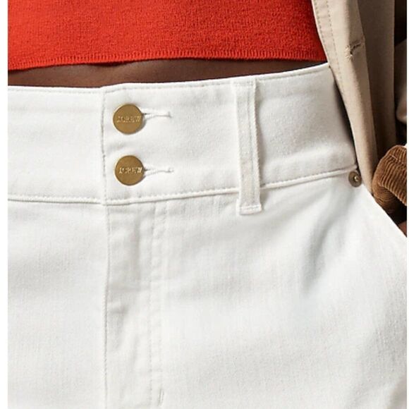 J. Crew CH889 /ch887 white slim-wide jean with stacked buttons NWT - Picture 2 of 11
